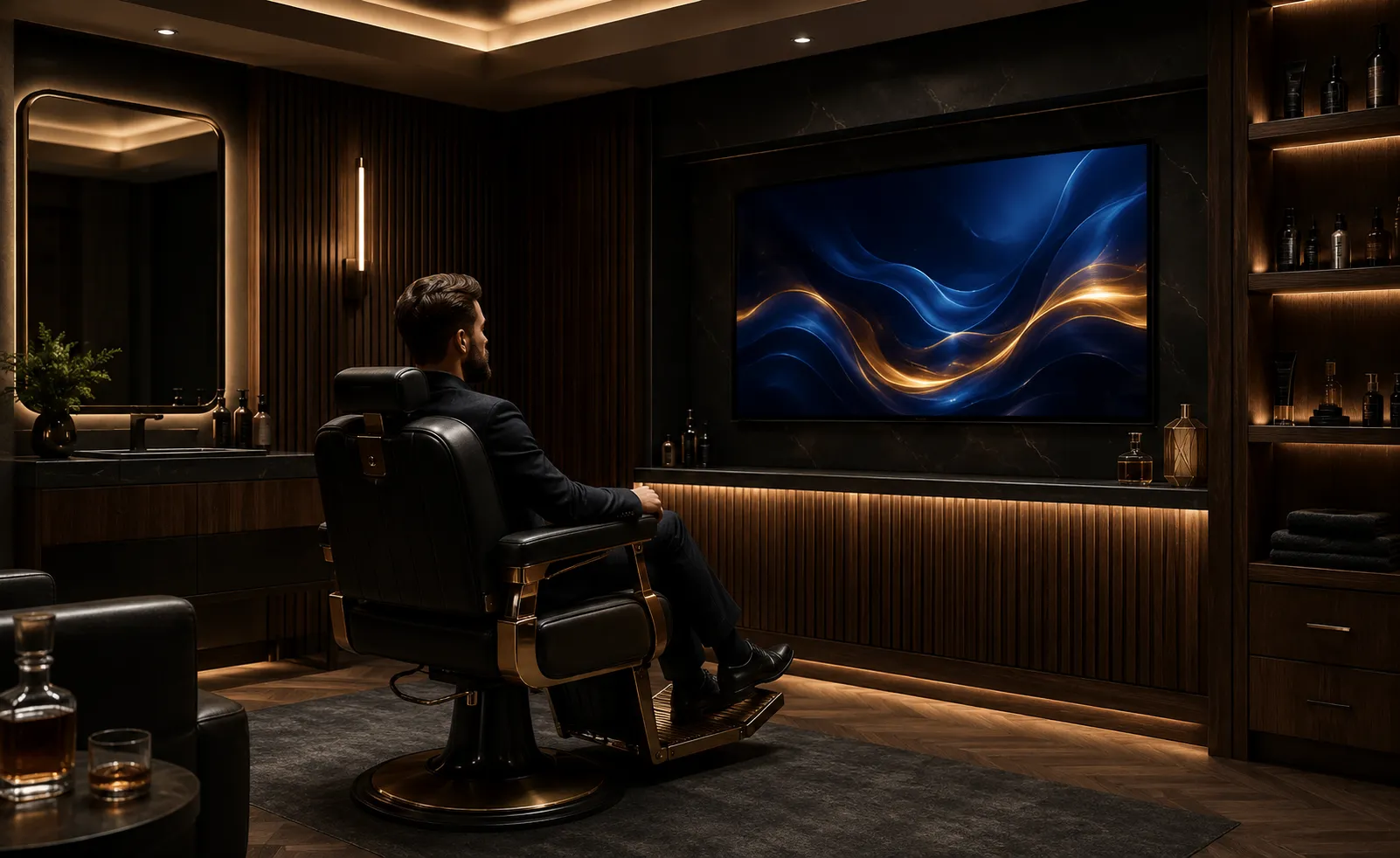 Audio y video para área VIP de barbería DG Audiosound