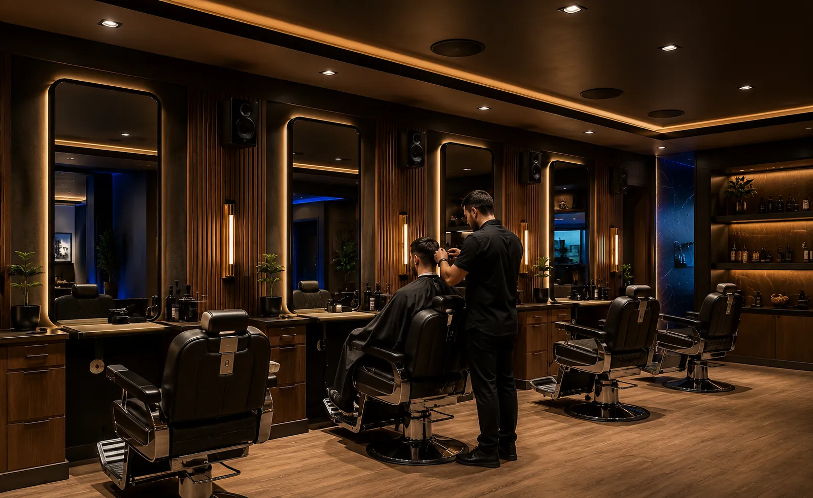 Audio para estaciones de corte en barbería DG Audiosound