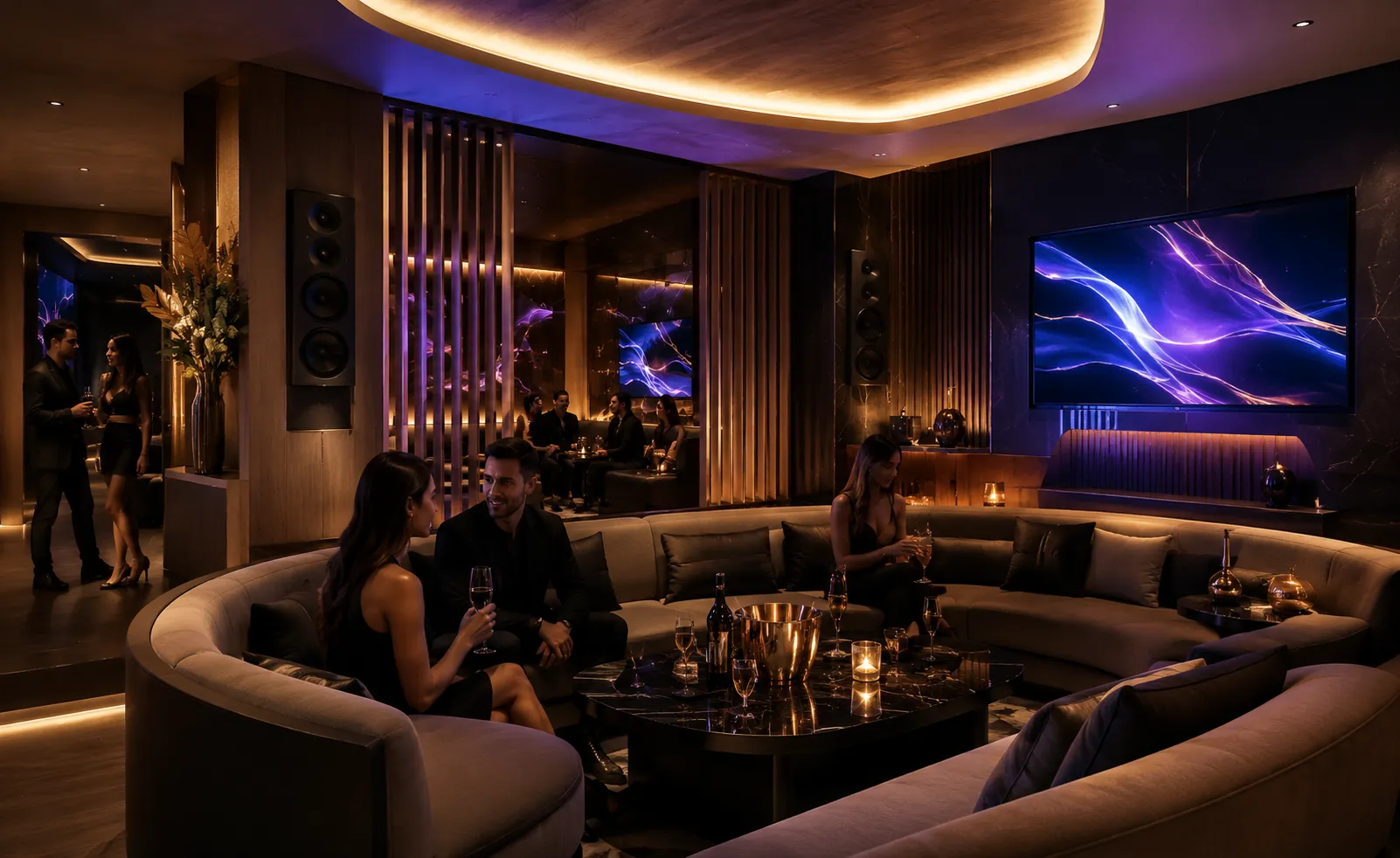 Audio, video e iluminación para zona VIP o privados