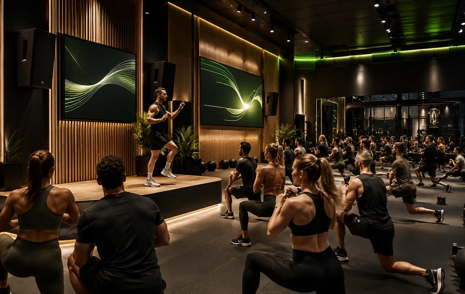 Audio profesional para área de pesas en gimnasio