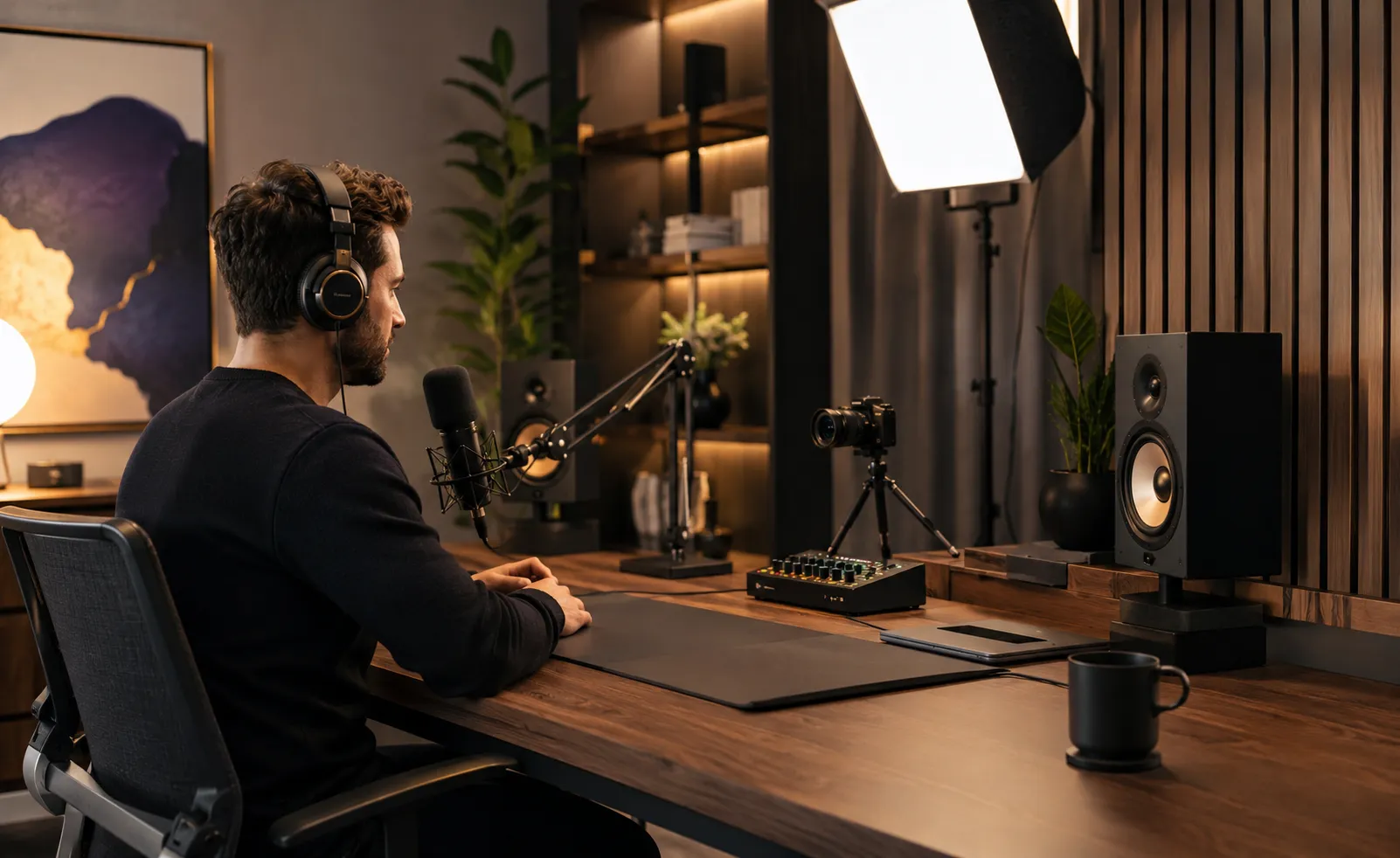 Home office para creadores podcast y contenido profesional DG Audiosound