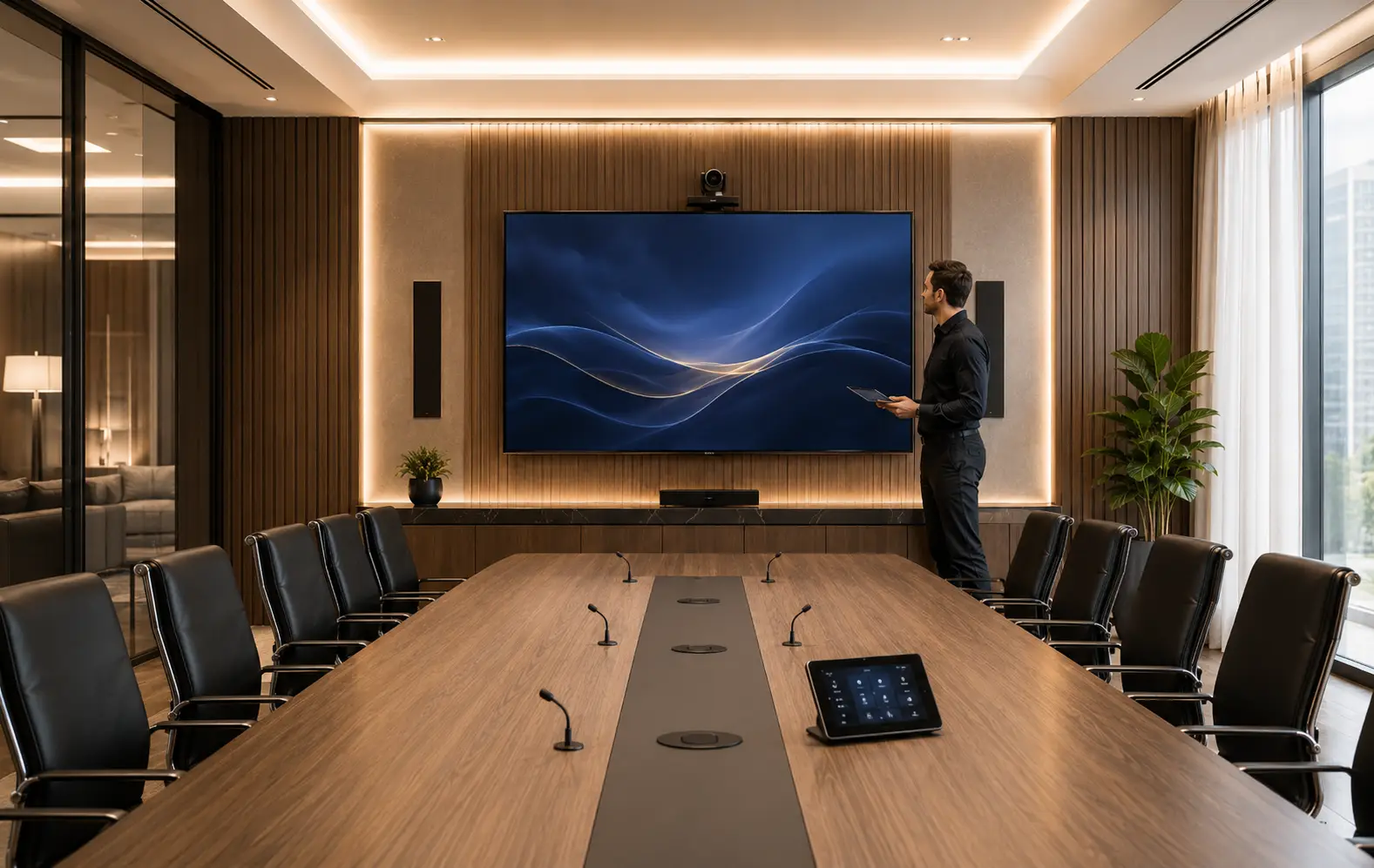 Actualización profesional de sala de juntas con nuevos sistemas de audio y video